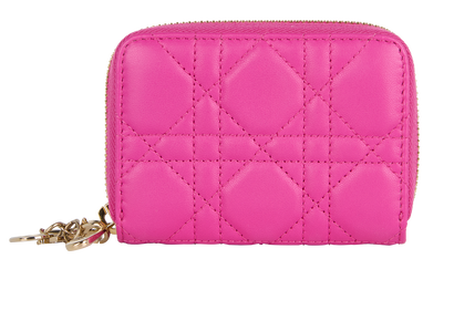 Christian Dior Small Lady Dior Voyageur Coin Purse, front view